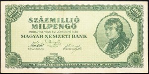 Hungary, 100 Millió Pengo 1946