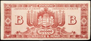 Hungary, 100000 B.-Pengo 1946