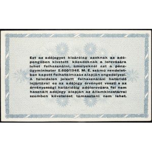 Ungarn, 500 000 Adópengő 1946