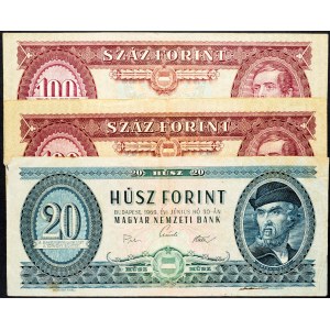 Hungary, 20, 100 Forint 1969, 1984, 1984