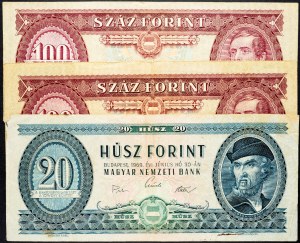 Hungary, 20, 100 Forint 1969, 1984, 1984