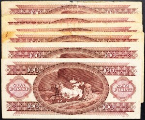 Węgry, 100 forintów 1975-1995