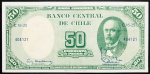 Cile, 50 Pesos 1958-1959