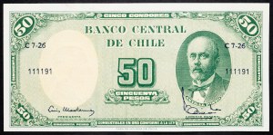Chili, 50 Pesos 1958-1959