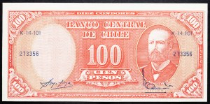 Čile, 100 pesos 1960-1961