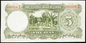 Cina, 5 Yuan 1936