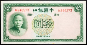 Chiny, 10 juanów 1937 r.