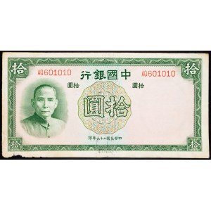 China, 10 Yuan 1937