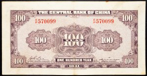 Čína, 100 juanov 1941