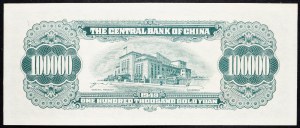 Chine, 100000 Yuan d'or 1949