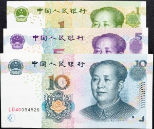 Chiny, 1, 5, 10 juanów 1999, 2005