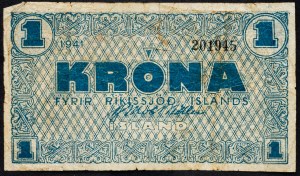 Islande, 1 Króna 1941
