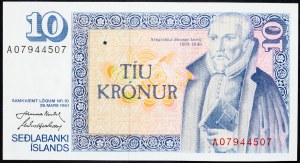 Island, 10 Krónur 1961