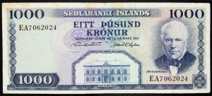 Islandia, 1000 Krónur 1961