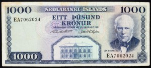 Islande, 1000 Krónur 1961