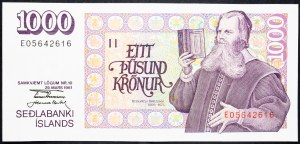 Iceland, 1000 Krónur 1961