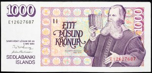 Iceland, 1000 Krónur 1986