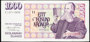 Islandia, 1000 Krónur 1986