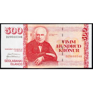 Iceland, 500 Krónur 2001