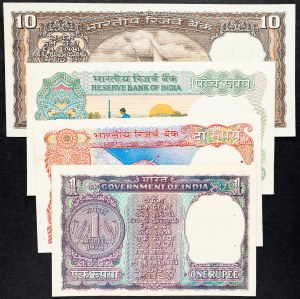 India, 1, 2, 5, 10 rupií 1976-1997