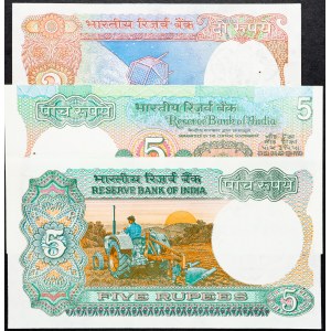 India, 2, 5 Rupees 1975-1999