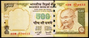 Inde, 500 roupies 2008