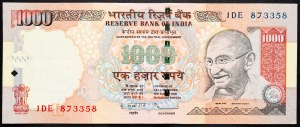 Inde, 1000 roupies 2011