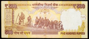 Indie, 500 rupií 2013