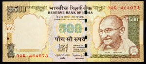 Indie, 500 rupií 2015