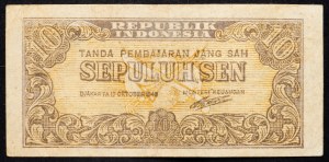 Indonesia, 10 sen 1949