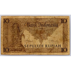 Indonesia, 10 Rupiah 1952