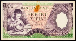 Indonesia, 1000 rupie 1958