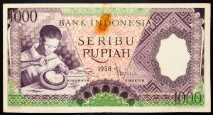 Indonesia, 1000 Rupiah 1958