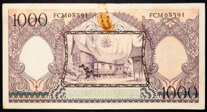 Indonézia, 1000 rupií 1958