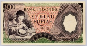 Indonésie, 1000 rupií 1958