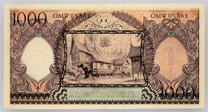 Indonésie, 1000 rupií 1958