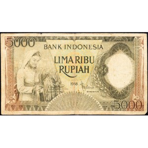 Indonesien, 5000 Rupiah 1958
