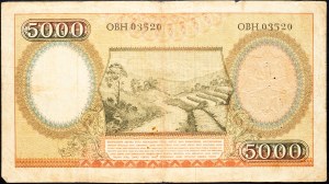 Indonésie, 5000 rupií 1958