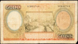 Indonésie, 5000 Rupiah 1958