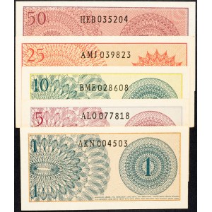 Indonésie, 1, 5, 10, 25, 50 Sen 1964
