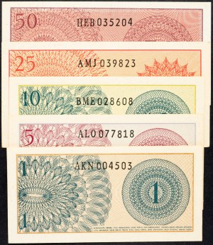 Indonézia, 1, 5, 10, 25, 50 Sen 1964