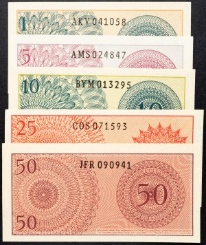 Indonésie, 1, 5, 10, 25, 50 Sen 1964