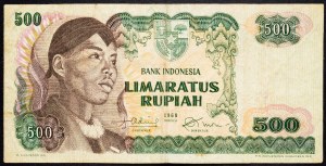 Indonezja, 500 rupii 1968