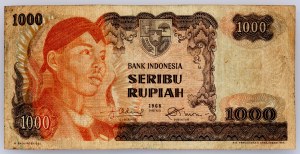 Indonézia, 1000 rupií 1968