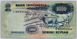 Indonésie, 1000 rupií 1975