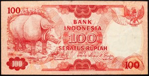 Indonezja, 100 rupii 1977