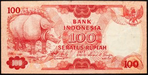 Indonézia, 100 rupií 1977