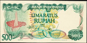 Indonézia, 500 rupií 1982