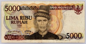 Indonesia, 5000 Rupiah 1986