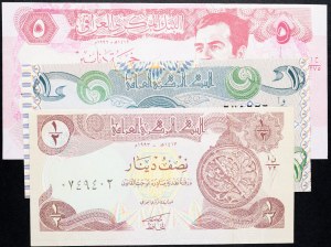 Irak, 1/2, 1, 5 Dinar 1993, 1992, 1992